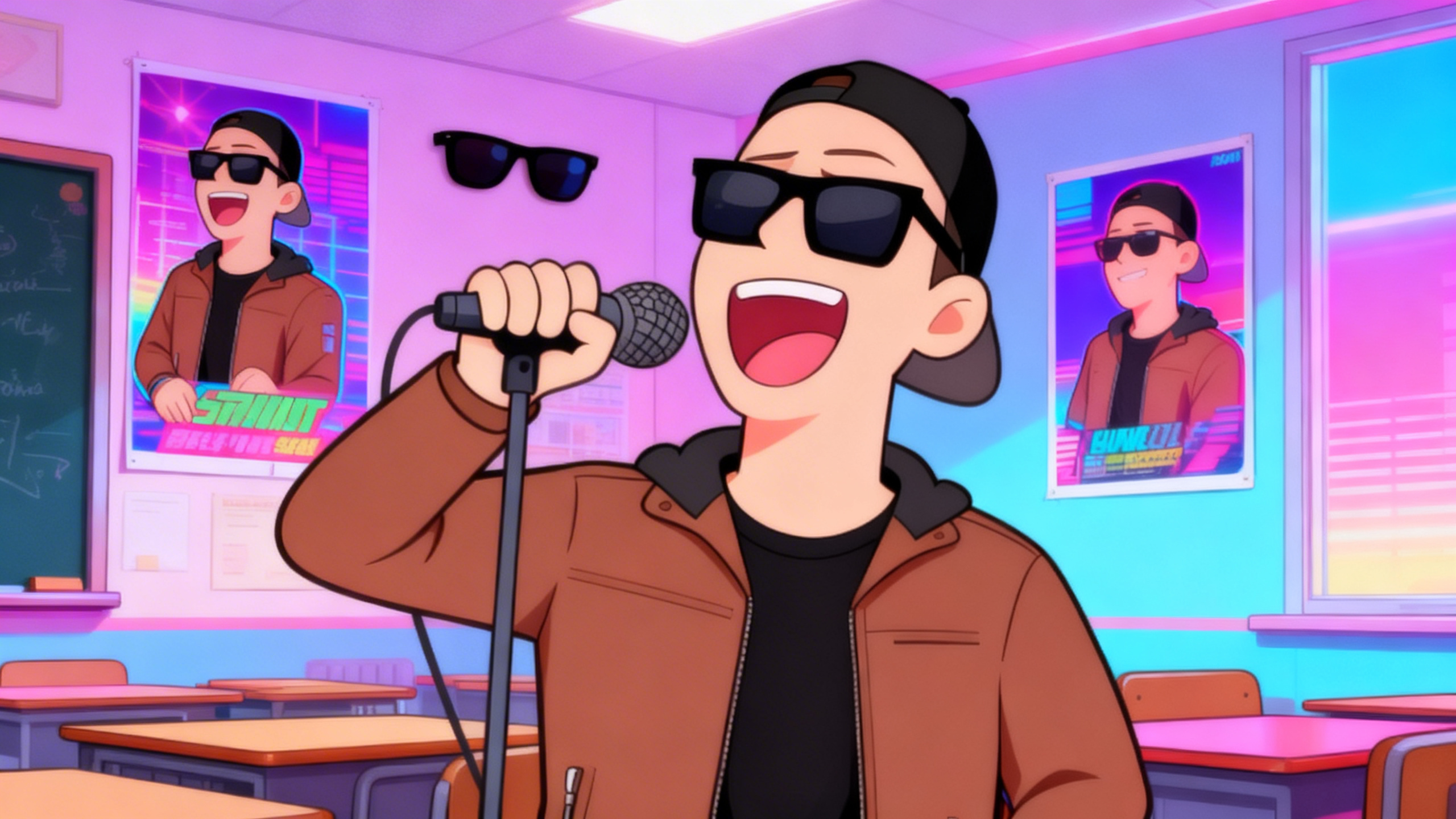 Mr Spelling in the classroom