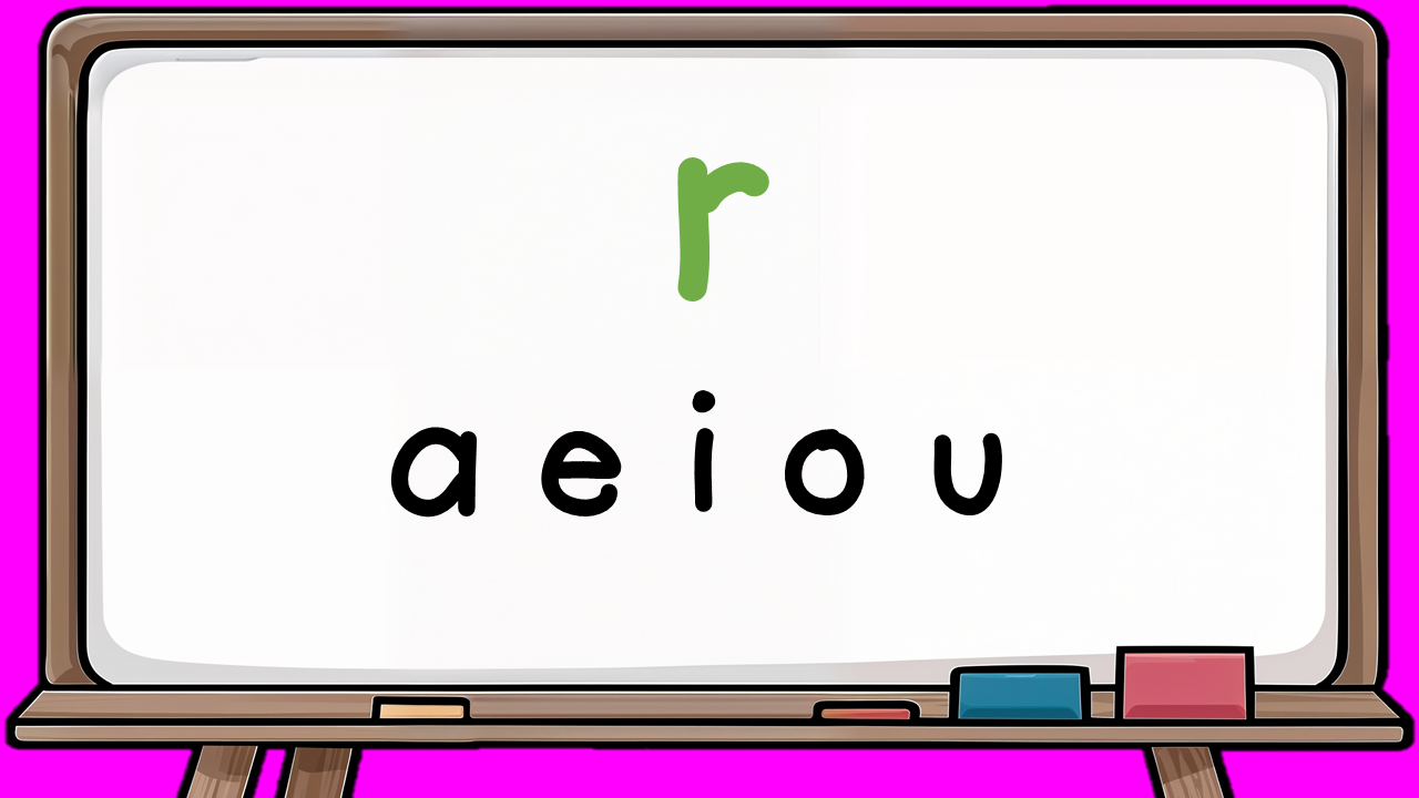 R bosses all five vowels — a e i o u
