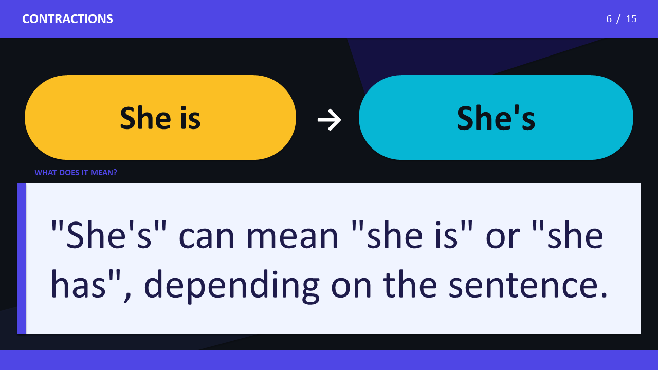 She is - She's